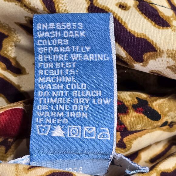 Koret Sport Brown Jacket Y2k Animal Camo Print Long Sleeves Full Zip Women's L - Picture 9 of 9